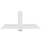 Ekena Millwork Eugene Architectural Grade PVC Gable Bracket, 60"W x 27 1/2"H x 6"D x 6"F, 11/12 Pitch GBP060X28X0606EUG00 - alternate 4